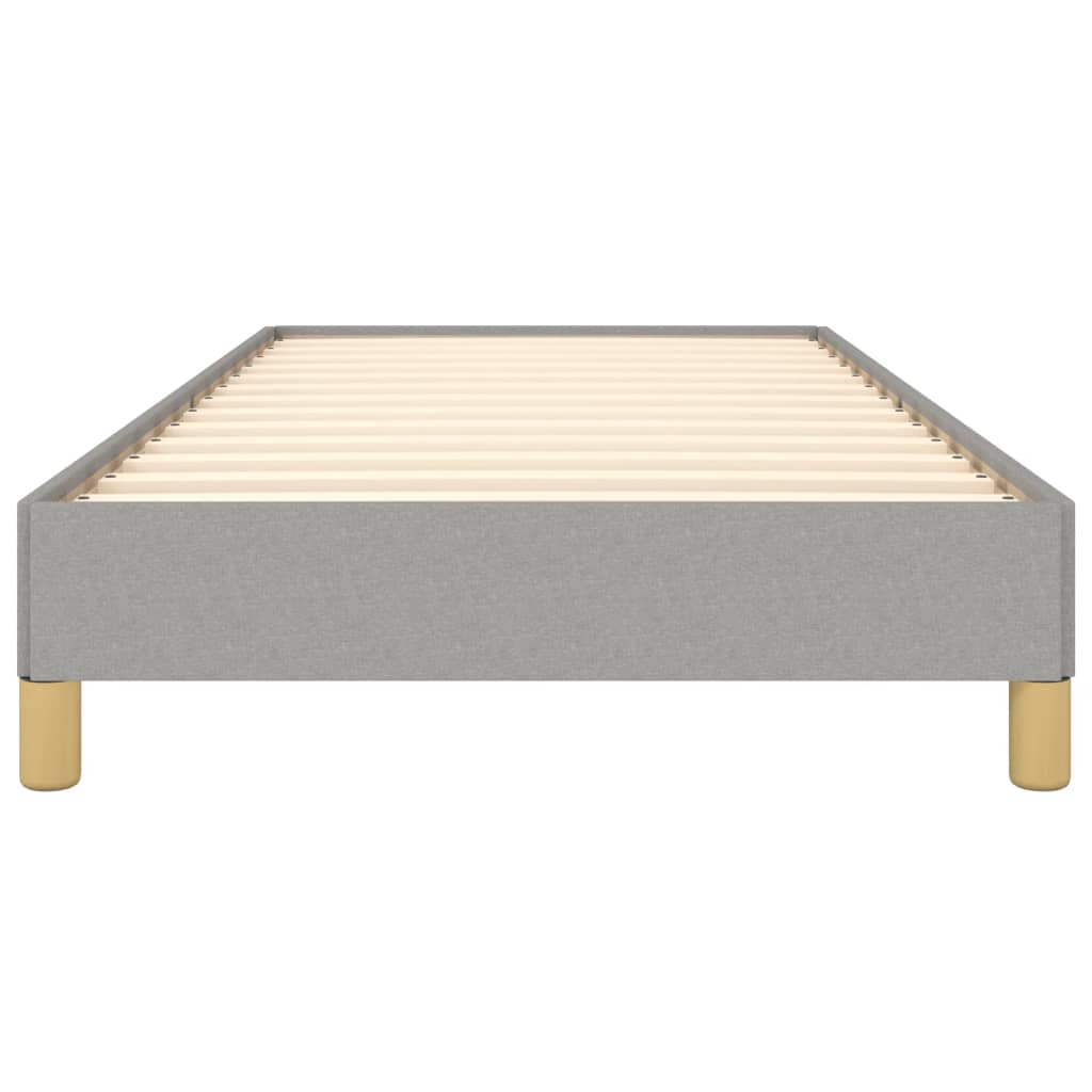 Cadre de lit sans matelas gris clair 80x200 cm tissu - XIOS