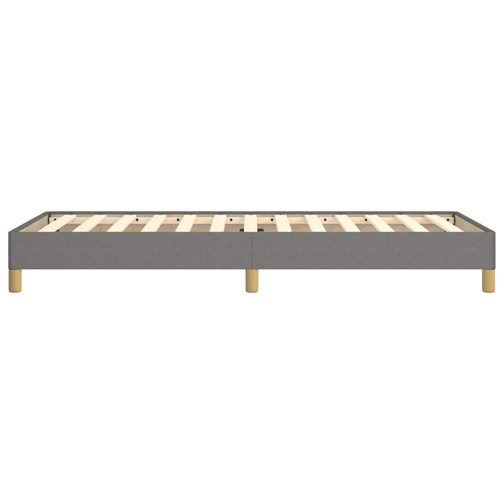 Cadre de lit sans matelas gris foncé 80x200 cm tissu - XIOS