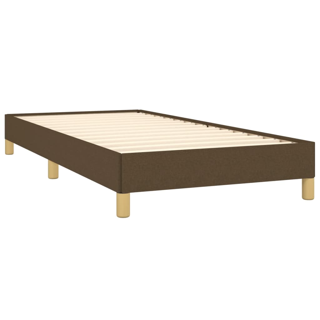 Cadre de lit sans matelas marron foncé 80x200 cm tissu - XIOS