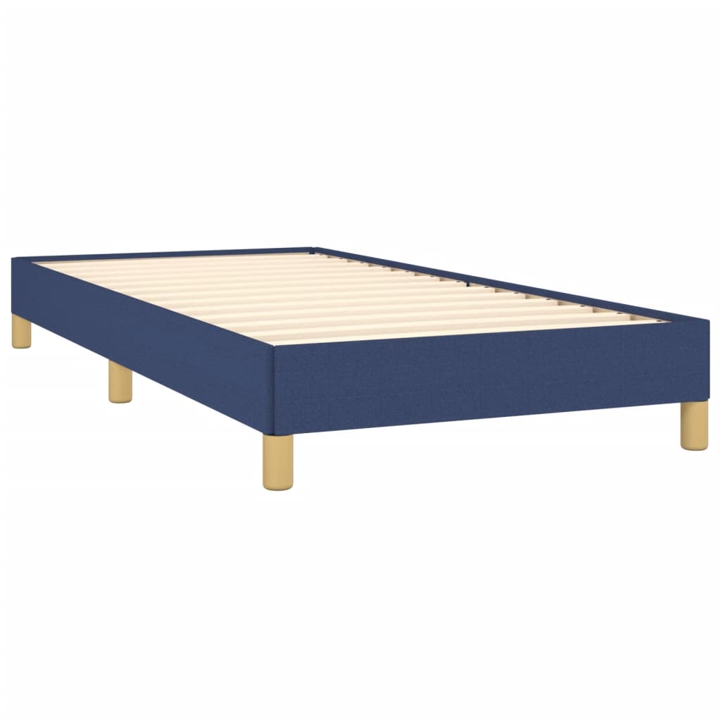 Cadre de lit sans matelas bleu 80x200 cm tissu - XIOS