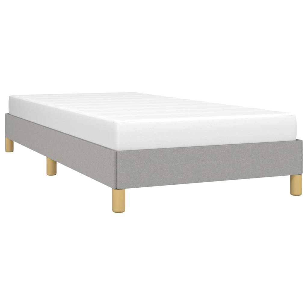 Cadre de lit sans matelas gris clair 90x190 cm tissu - XIOS