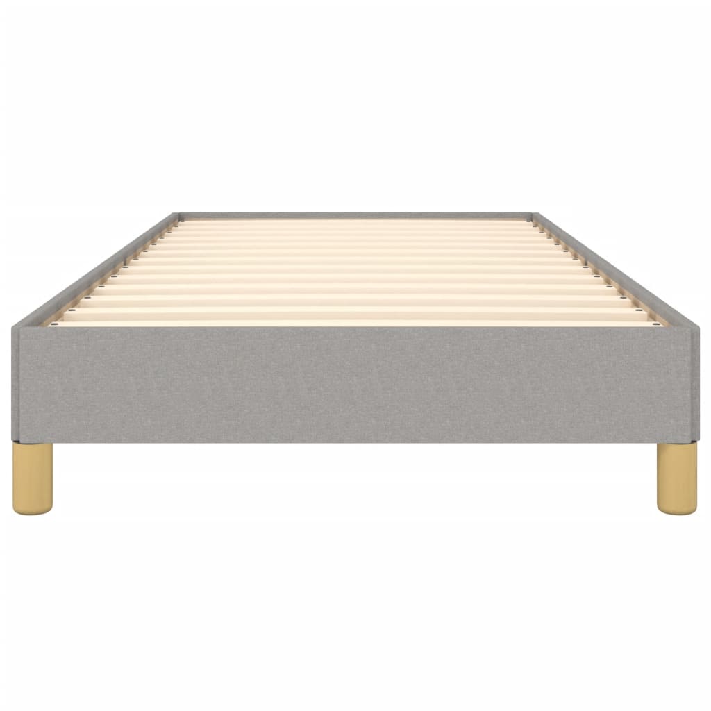 Cadre de lit sans matelas gris clair 90x190 cm tissu - XIOS