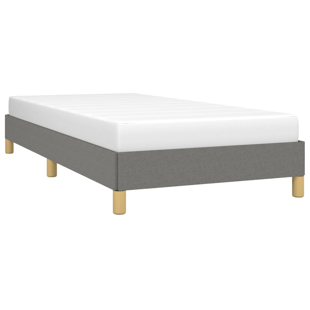 Cadre de lit sans matelas gris foncé 90x190 cm tissu - XIOS