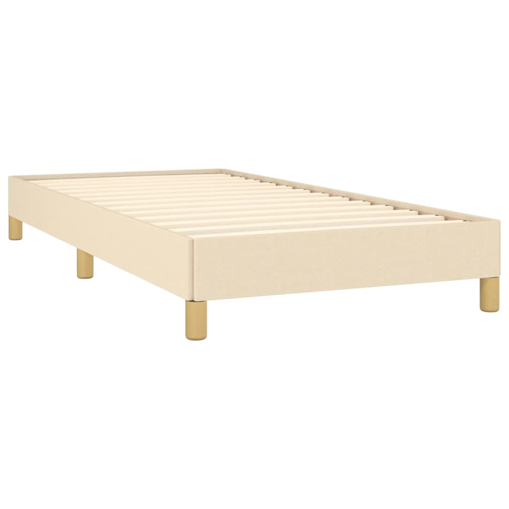 Cadre de lit sans matelas crème 90x190 cm tissu - XIOS