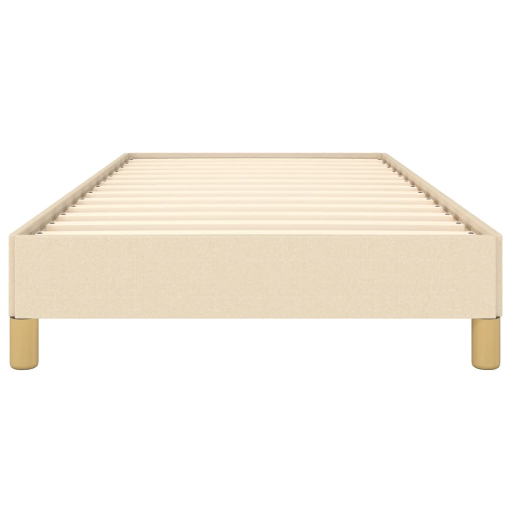 Cadre de lit sans matelas crème 90x190 cm tissu - XIOS