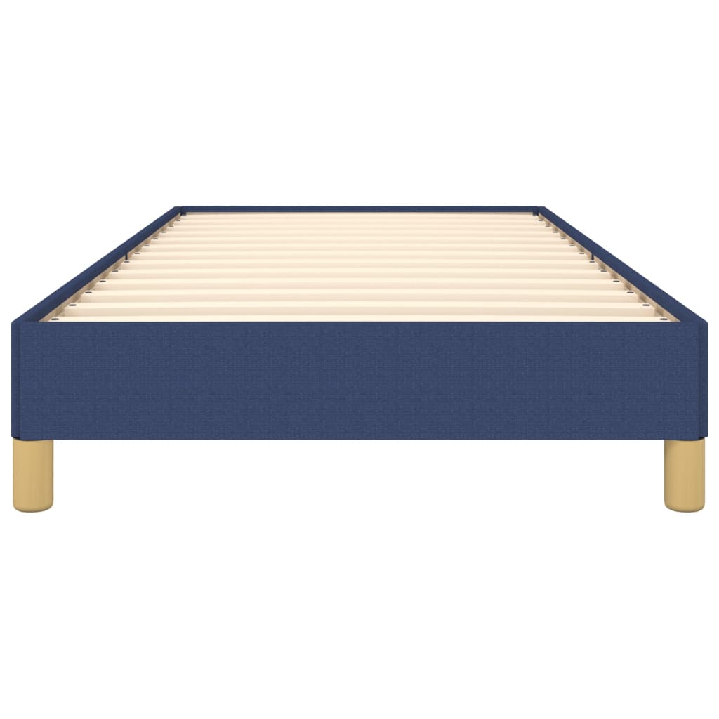 Cadre de lit sans matelas bleu 90x190 cm tissu - XIOS