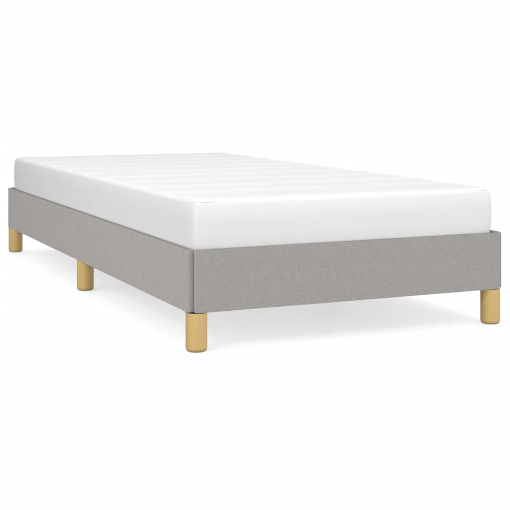 Cadre de lit sans matelas gris clair 90x200 cm tissu - XIOS