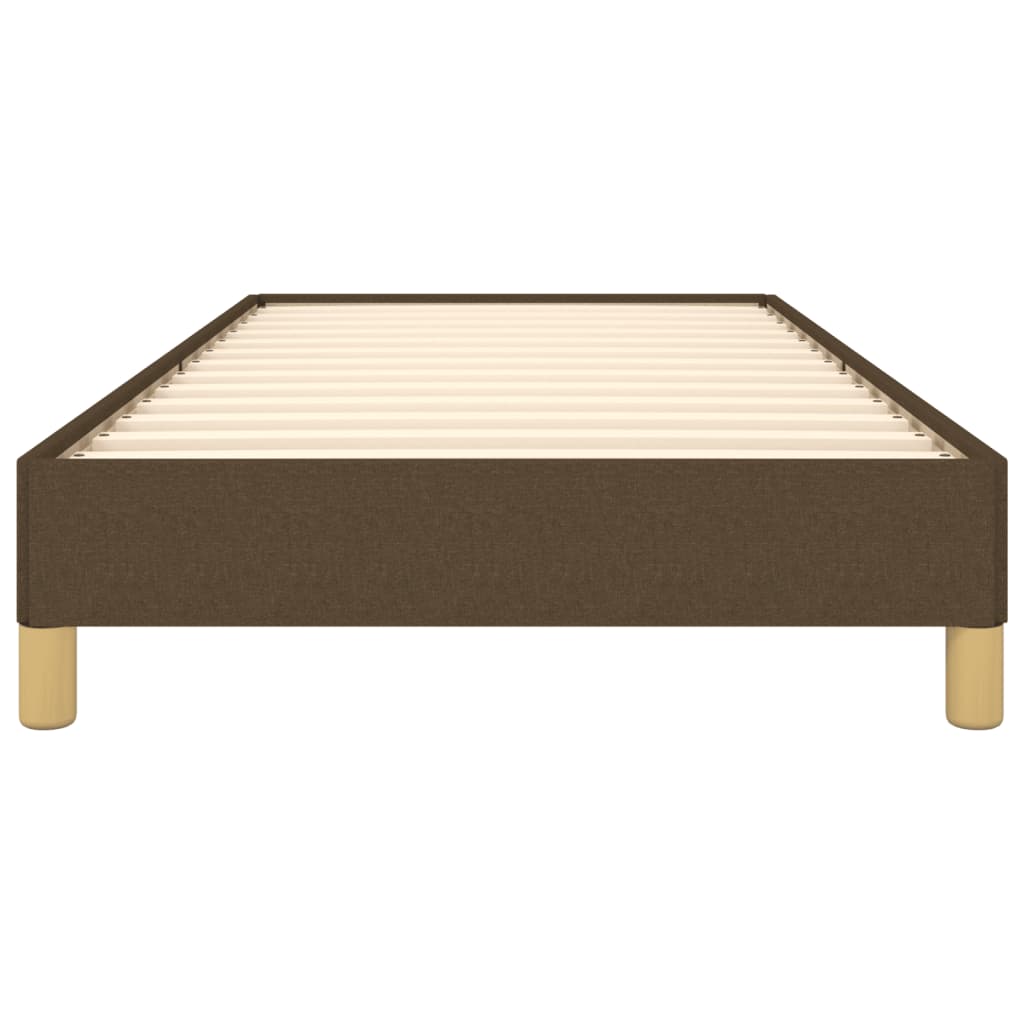 Cadre de lit sans matelas marron foncé 90x200 cm tissu - XIOS