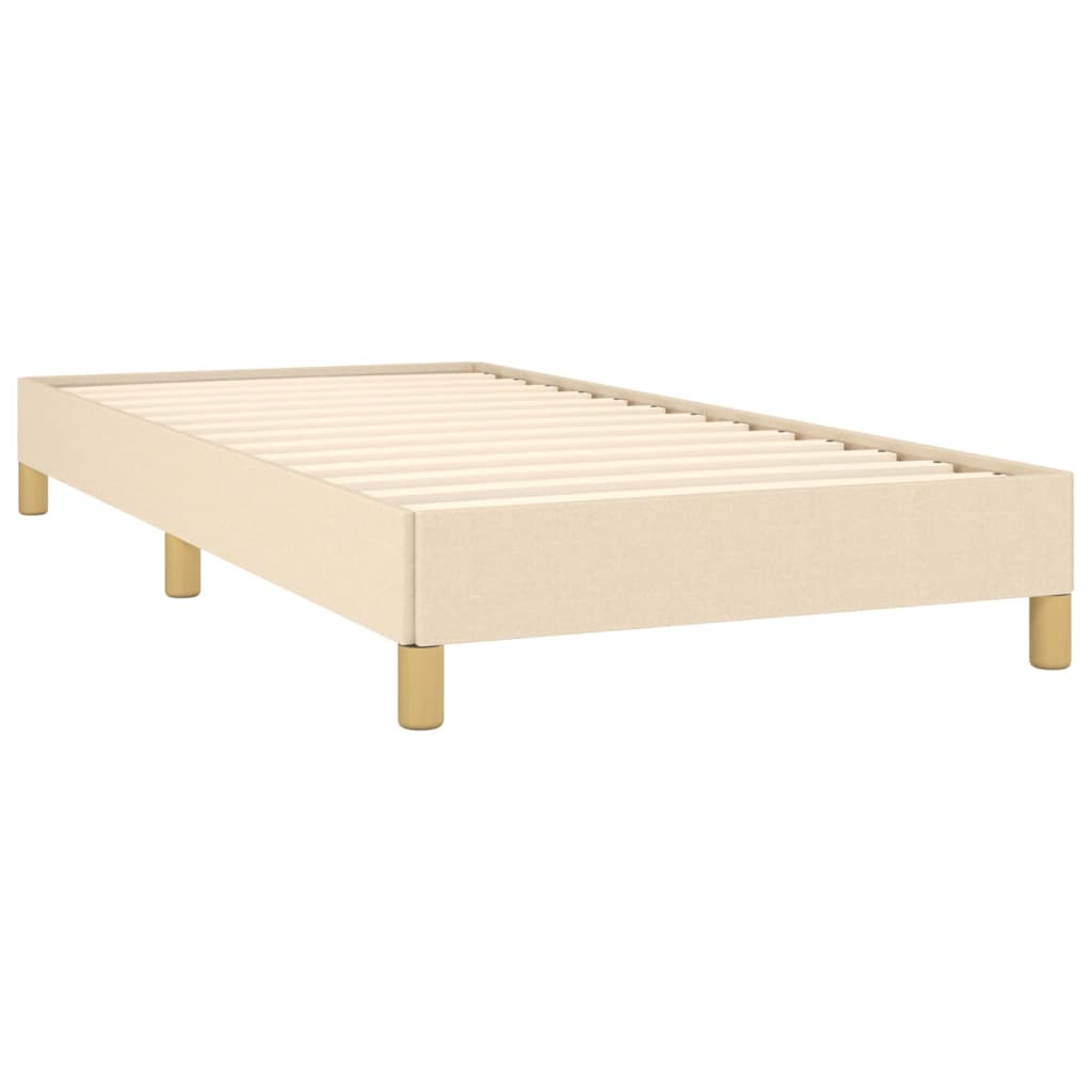 Cadre de lit sans matelas crème 90x200 cm tissu - XIOS