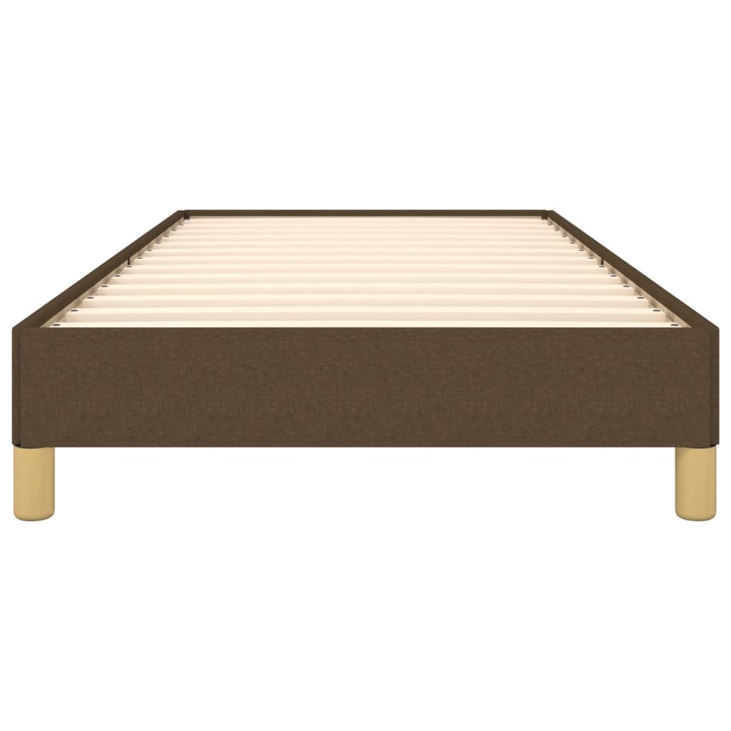 Cadre de lit sans matelas marron foncé 100x200 cm tissu - XIOS