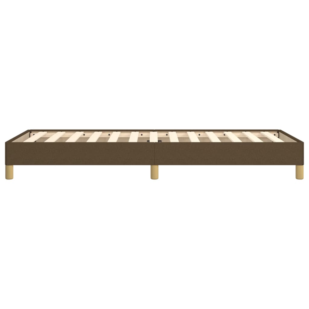 Cadre de lit sans matelas marron foncé 100x200 cm tissu - XIOS