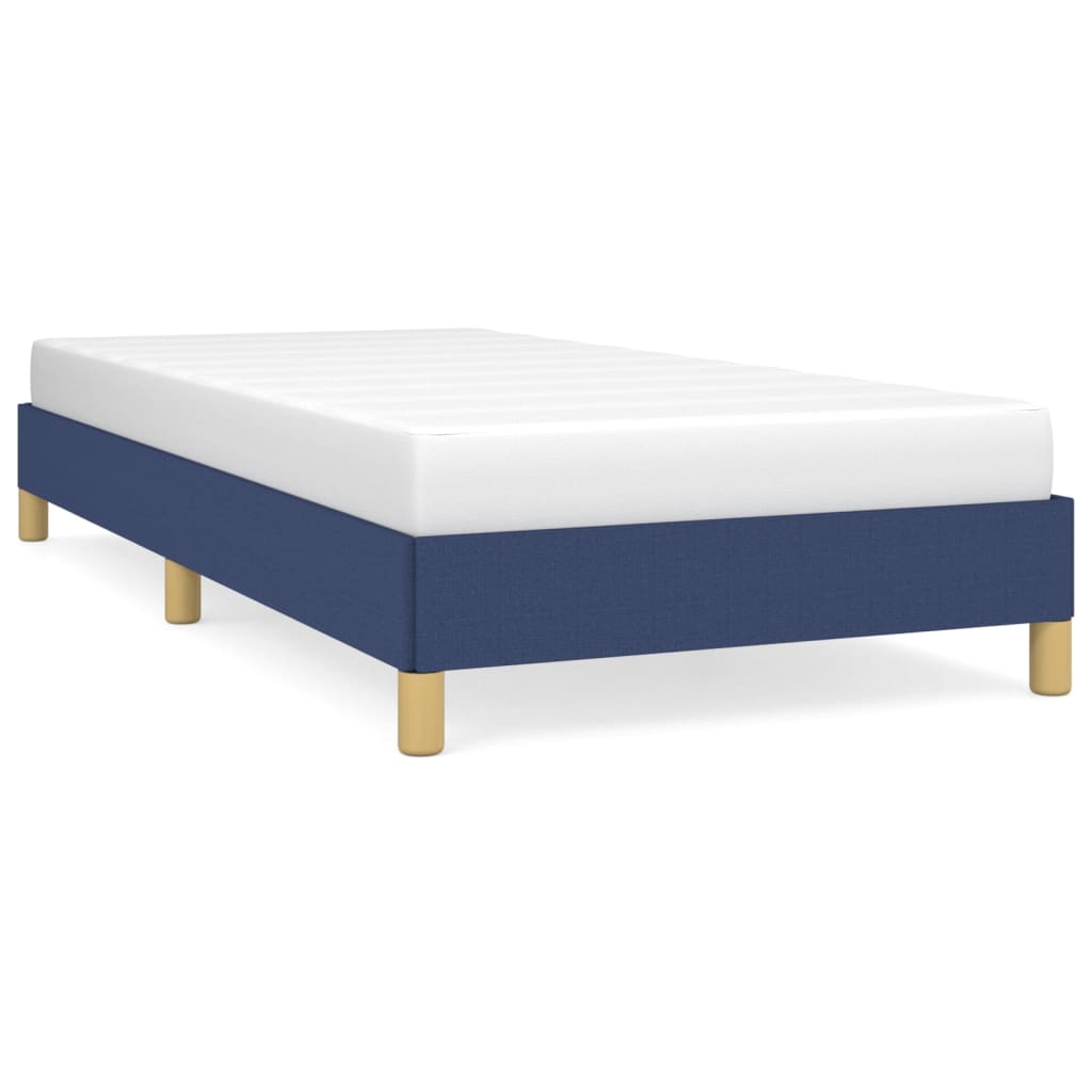 Cadre de lit sans matelas bleu 100x200 cm tissu - XIOS