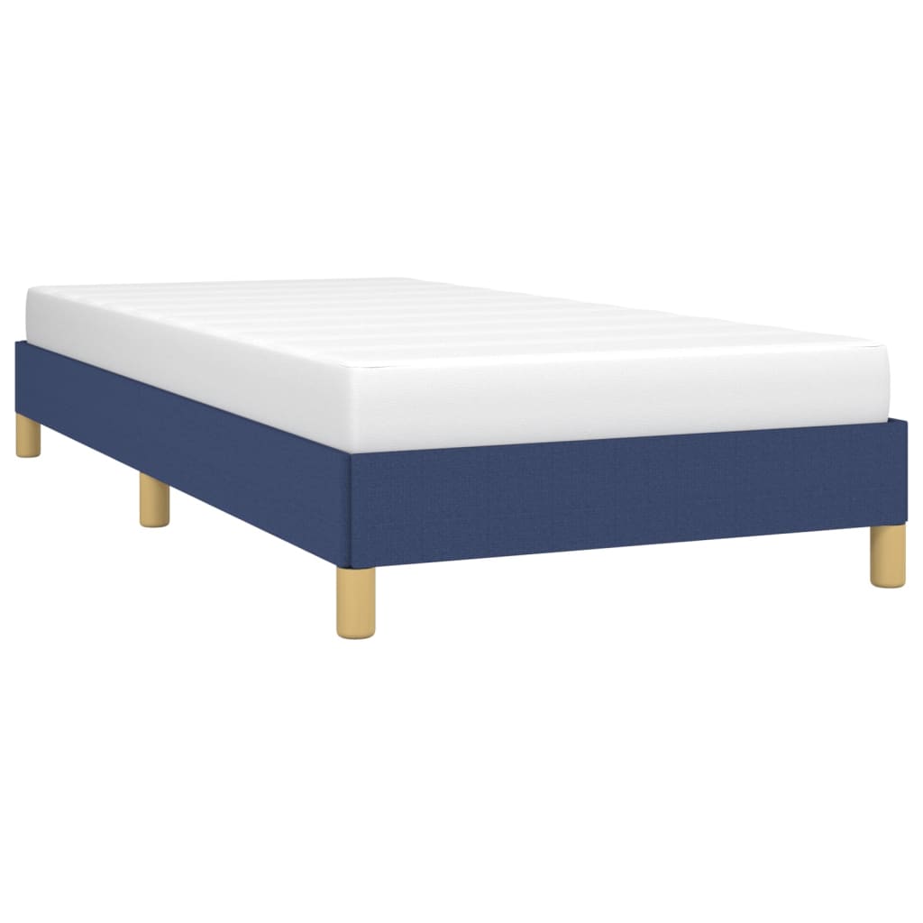 Cadre de lit sans matelas bleu 100x200 cm tissu - XIOS