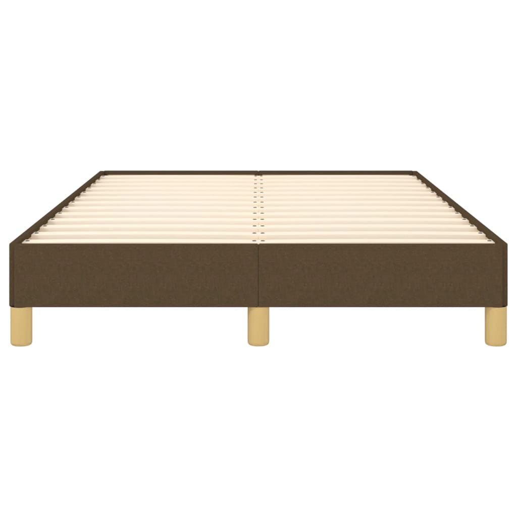 Cadre de lit sans matelas marron foncé 120x200 cm tissu - XIOS