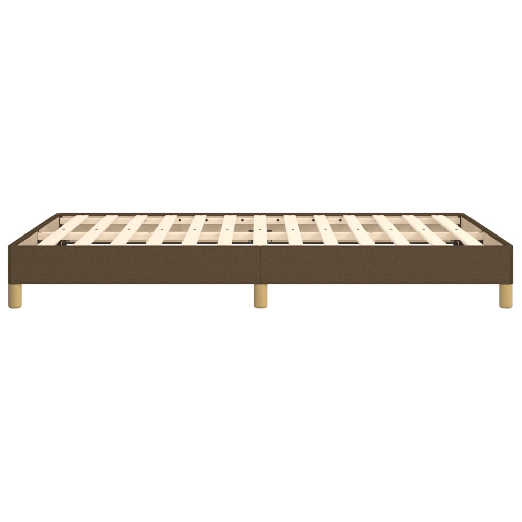 Cadre de lit sans matelas marron foncé 120x200 cm tissu - XIOS