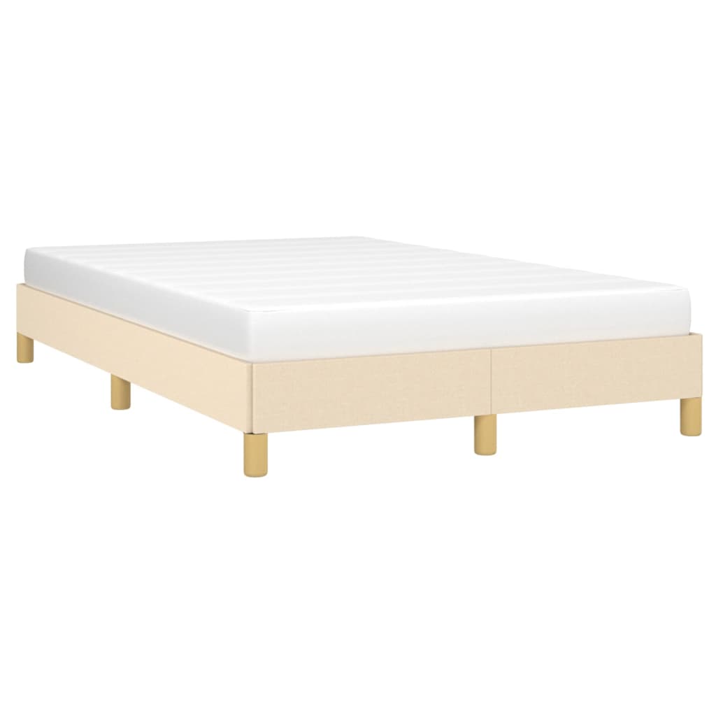 Cadre de lit sans matelas crème 120x200 cm tissu - XIOS