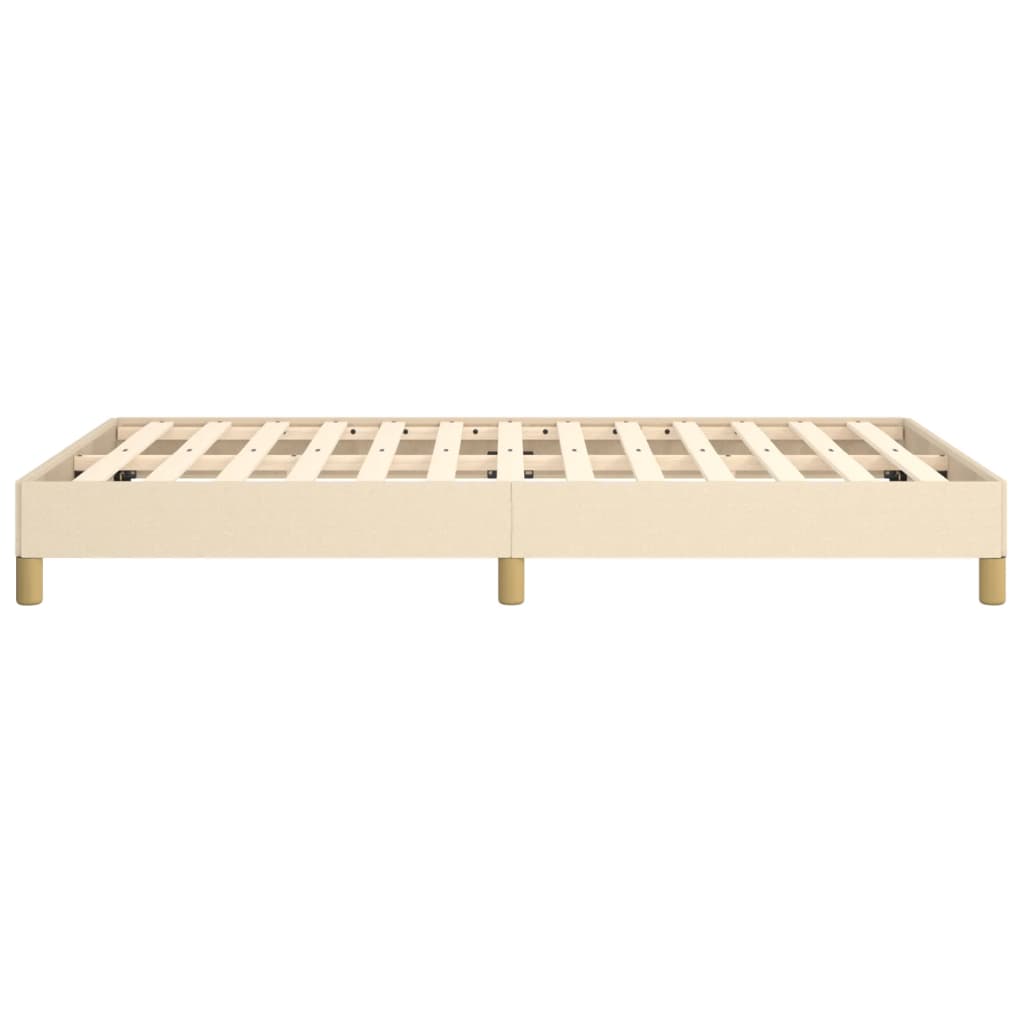 Cadre de lit sans matelas crème 120x200 cm tissu - XIOS