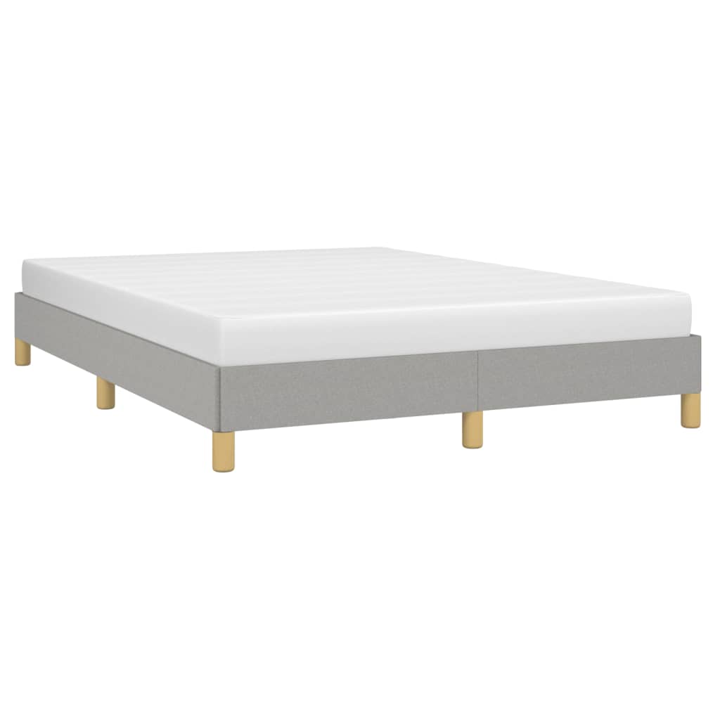 Cadre de lit sans matelas gris clair 140x190 cm tissu - XIOS