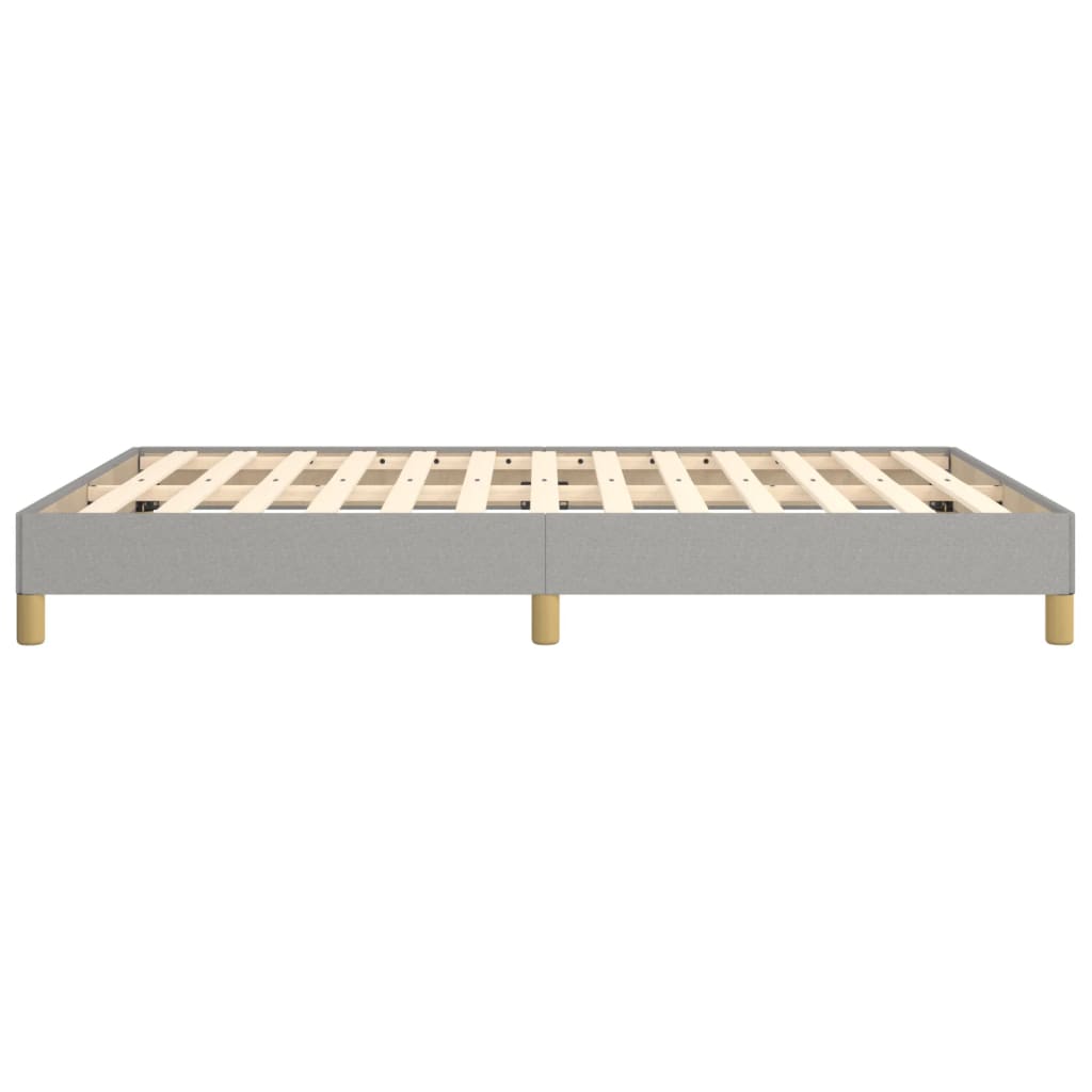 Cadre de lit sans matelas gris clair 140x190 cm tissu - XIOS
