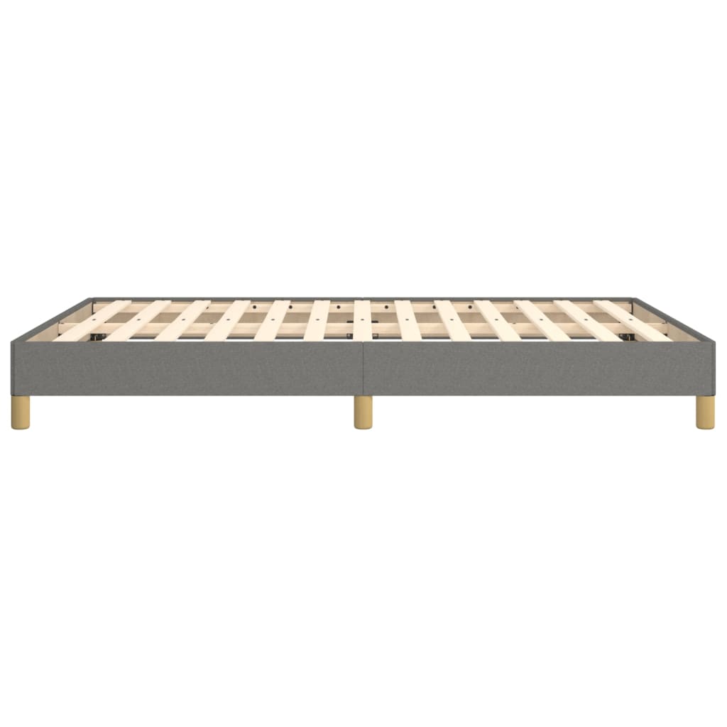 Cadre de lit sans matelas gris foncé 140x190 cm tissu - XIOS