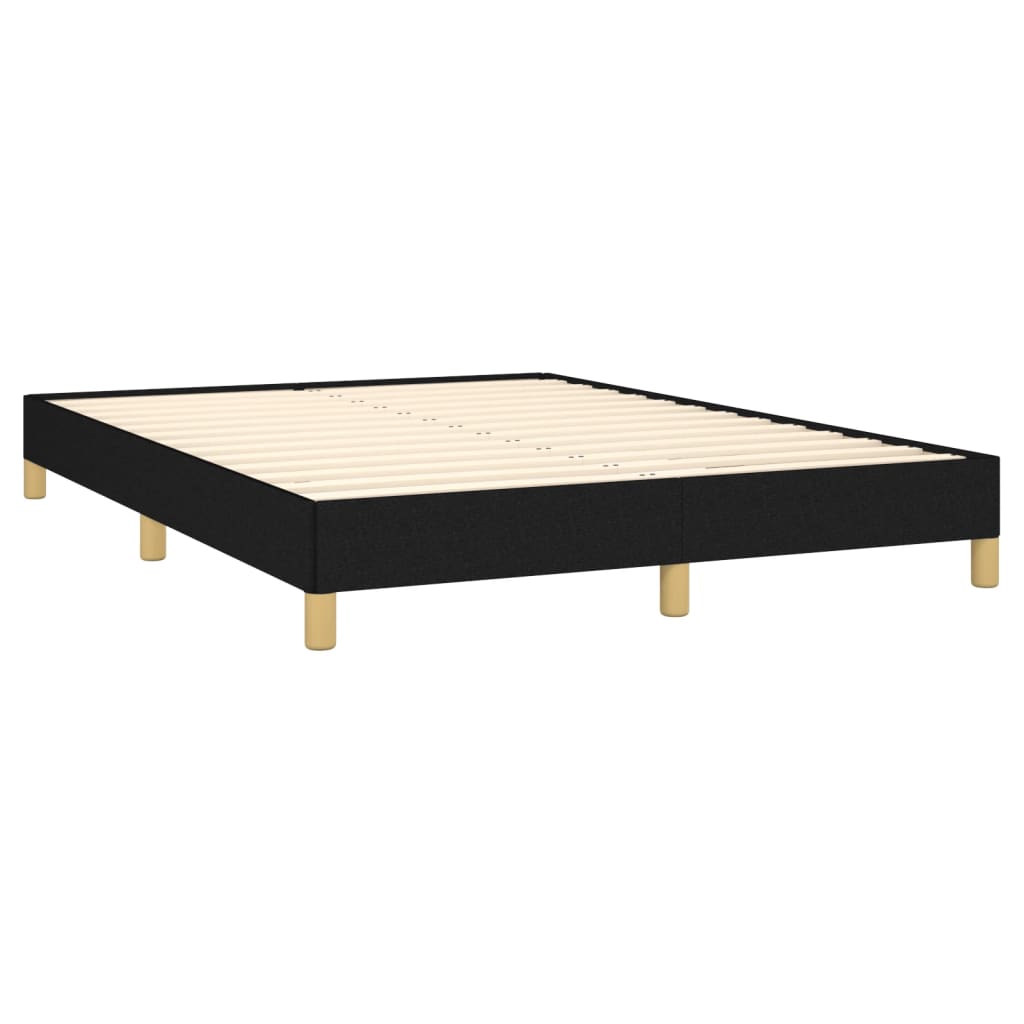 Cadre de lit sans matelas noir 140x190 cm tissu - XIOS