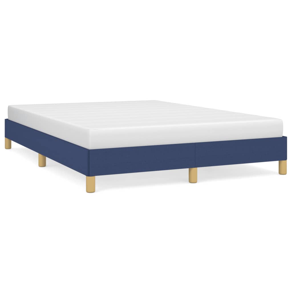 Cadre de lit sans matelas bleu 140x190 cm tissu - XIOS