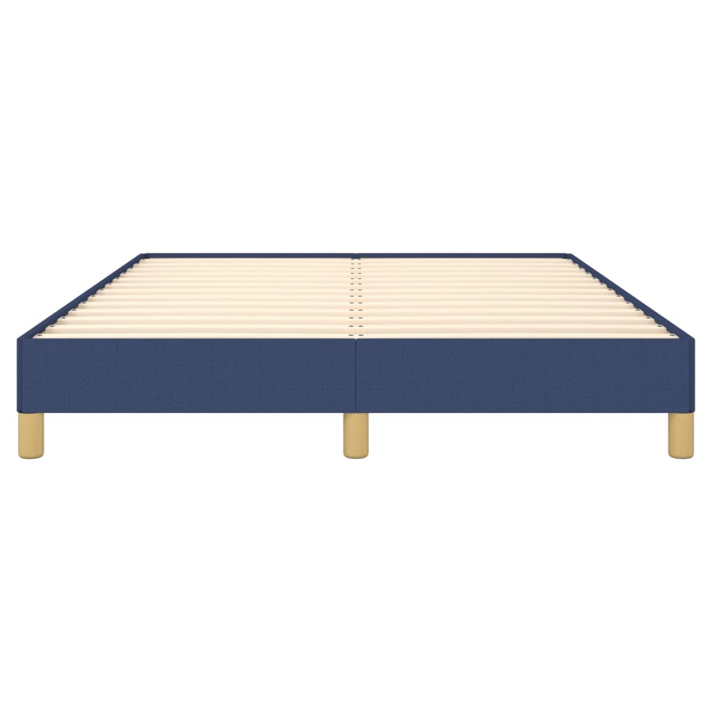 Cadre de lit sans matelas bleu 140x190 cm tissu - XIOS