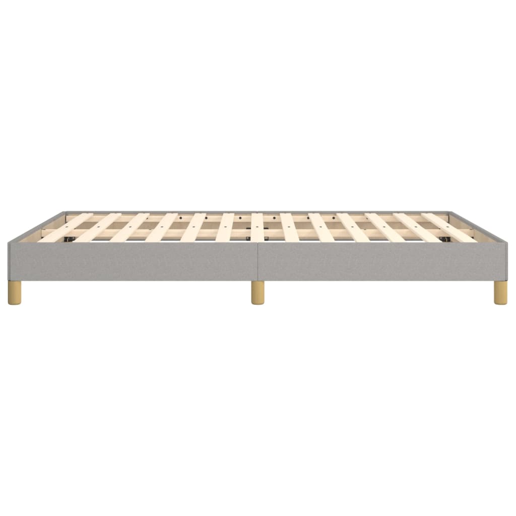 Cadre de lit sans matelas gris clair 140x200 cm tissu - XIOS