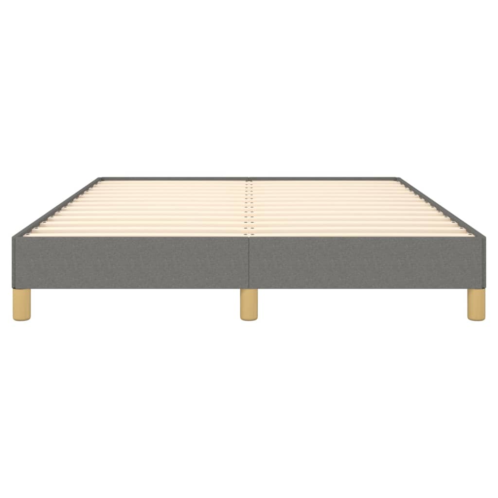 Cadre de lit sans matelas gris foncé 140x200 cm tissu - XIOS