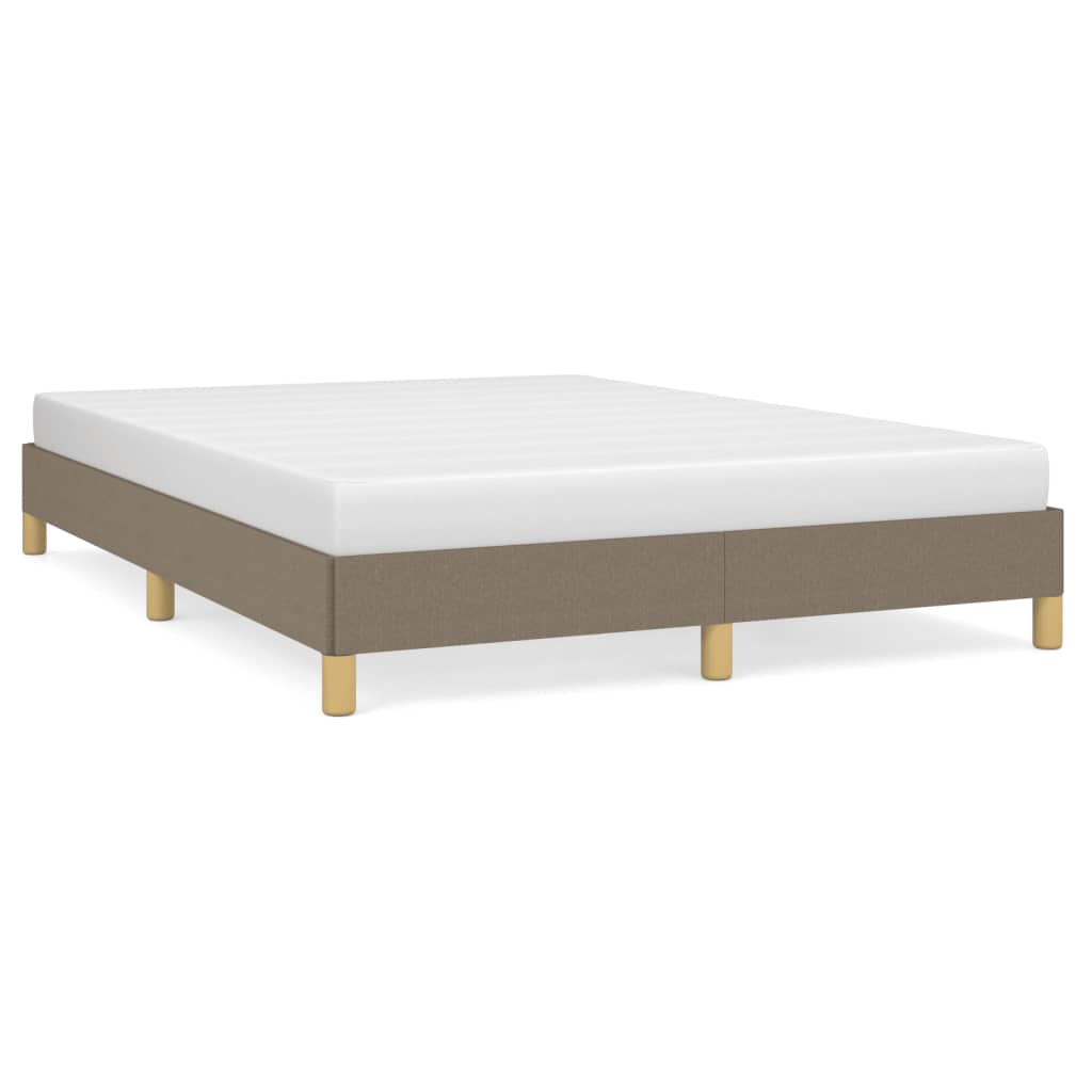 Cadre de lit sans matelas taupe 140x200 cm tissu - XIOS
