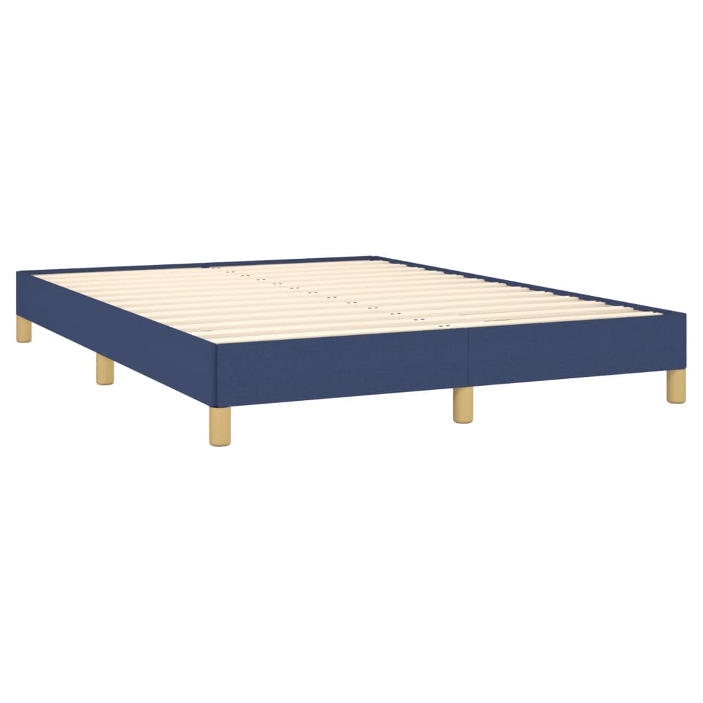 Cadre de lit sans matelas bleu 140x200 cm tissu - XIOS