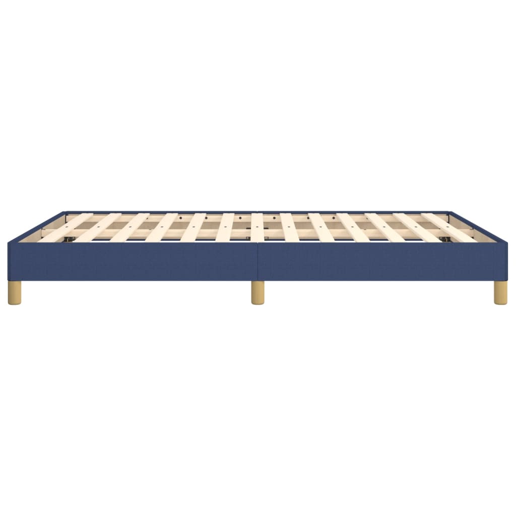 Cadre de lit sans matelas bleu 140x200 cm tissu - XIOS