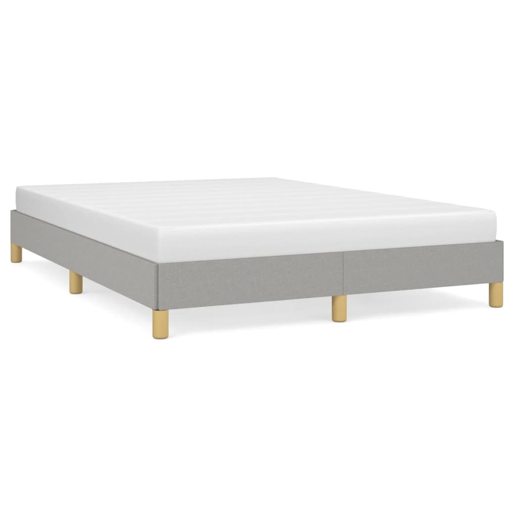 Cadre de lit sans matelas gris clair 160x200 cm tissu - XIOS
