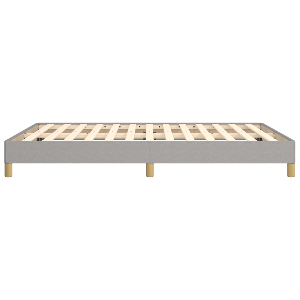 Cadre de lit sans matelas gris clair 160x200 cm tissu - XIOS