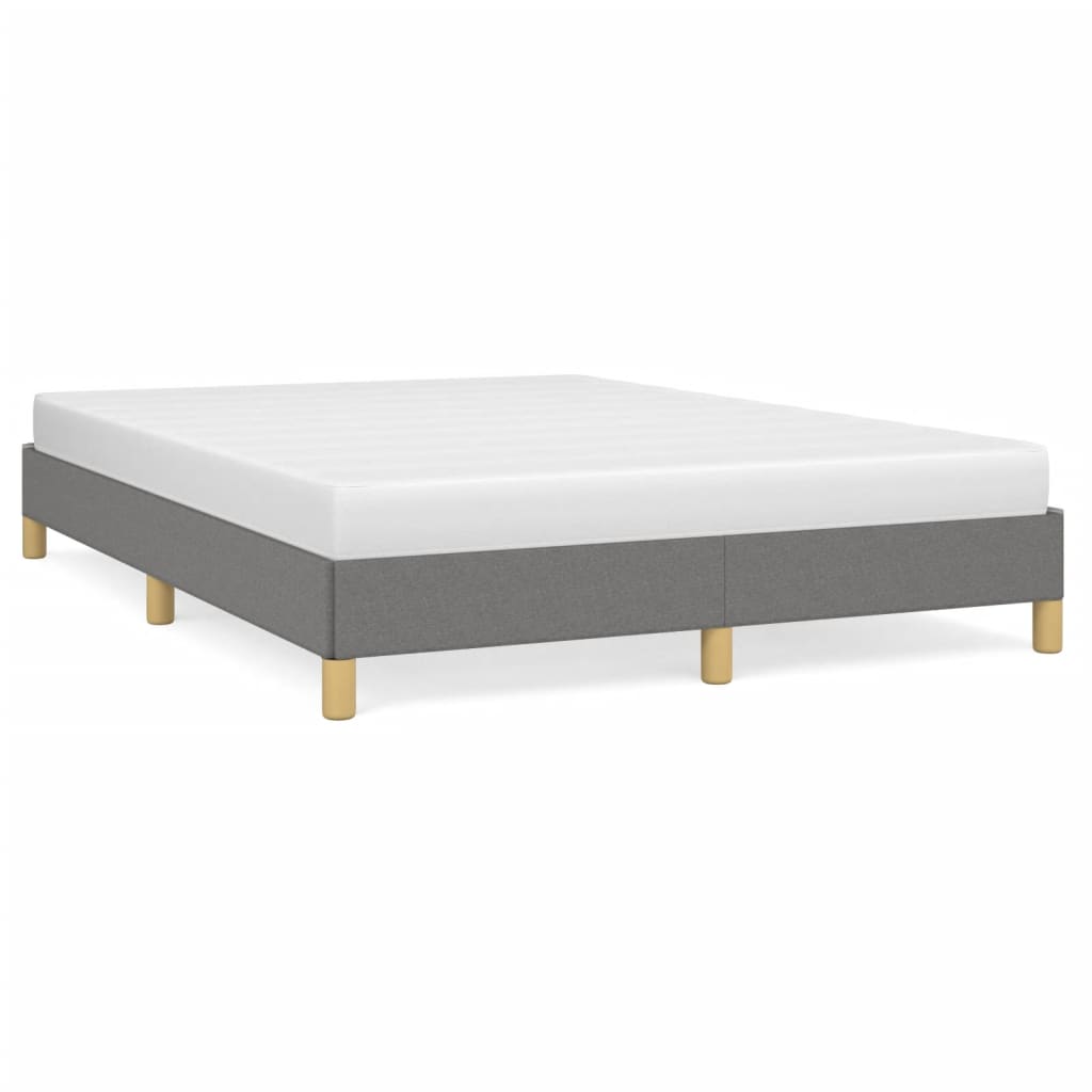 Cadre de lit sans matelas gris foncé 160x200 cm tissu - XIOS