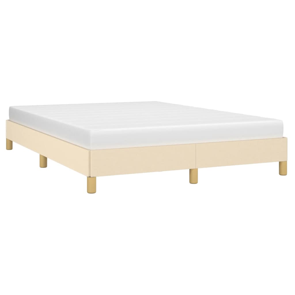 Cadre de lit sans matelas crème 160x200 cm tissu - XIOS
