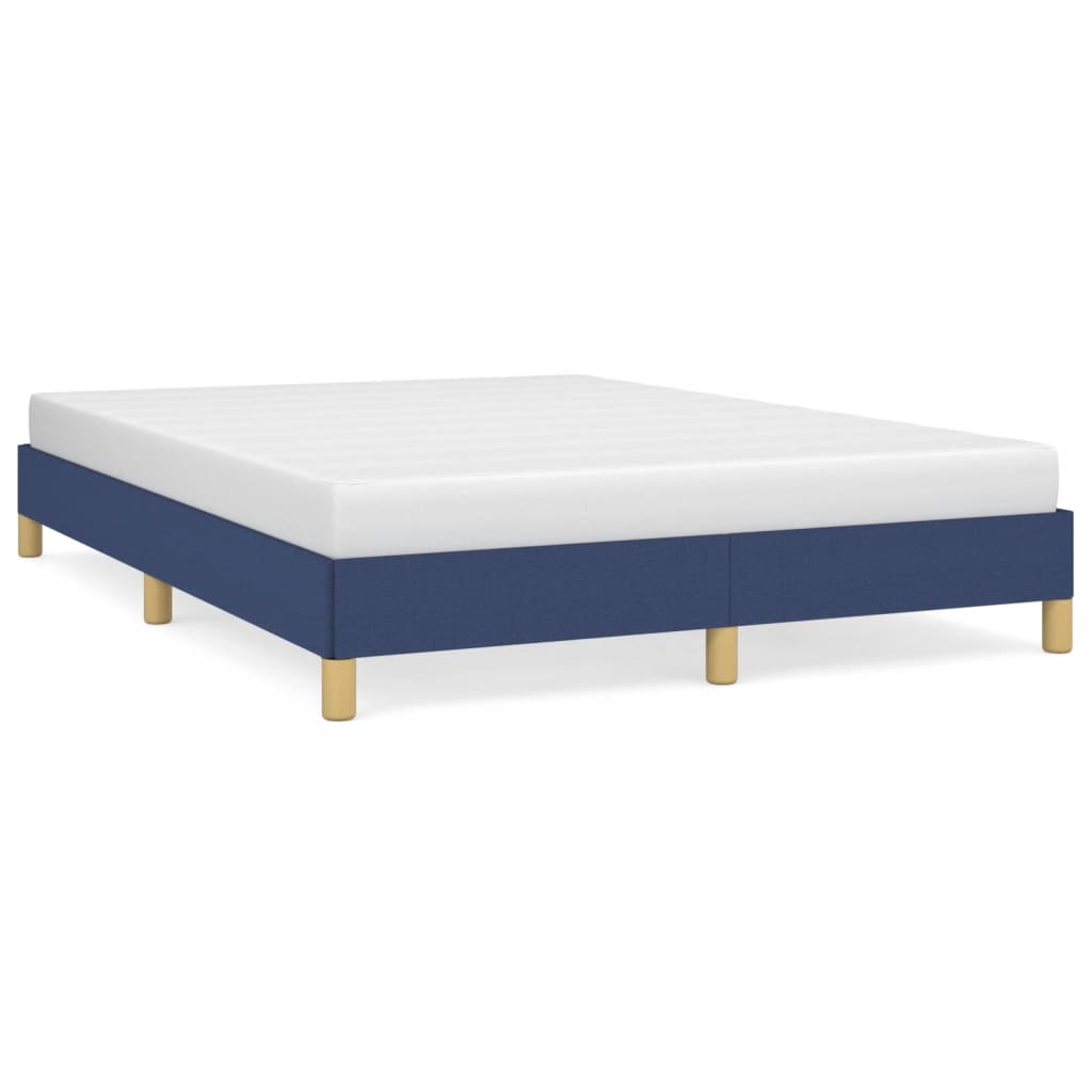 Cadre de lit sans matelas bleu 160x200 cm tissu - XIOS