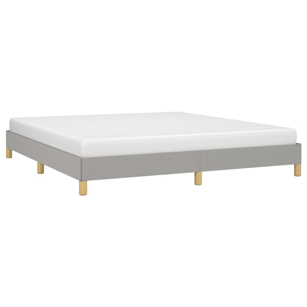 Cadre de lit sans matelas gris clair 180x200 cm tissu - XIOS