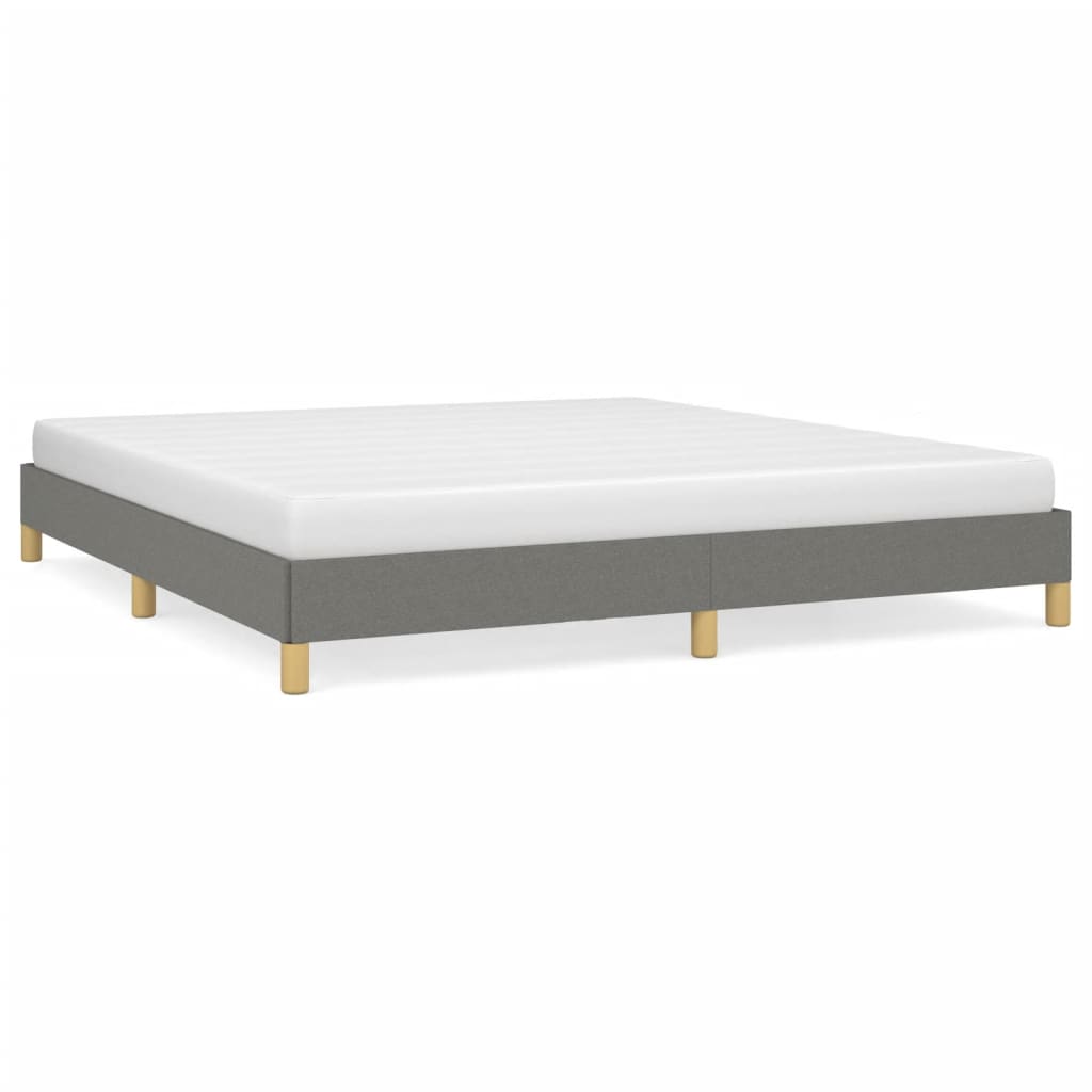 Cadre de lit sans matelas gris foncé 180x200 cm tissu - XIOS