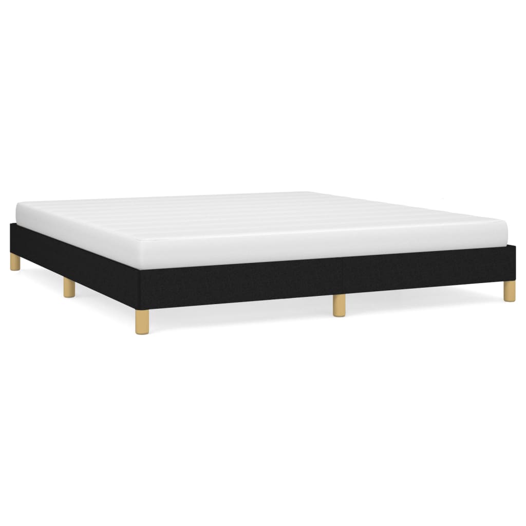 Cadre de lit sans matelas noir 180x200 cm tissu - XIOS