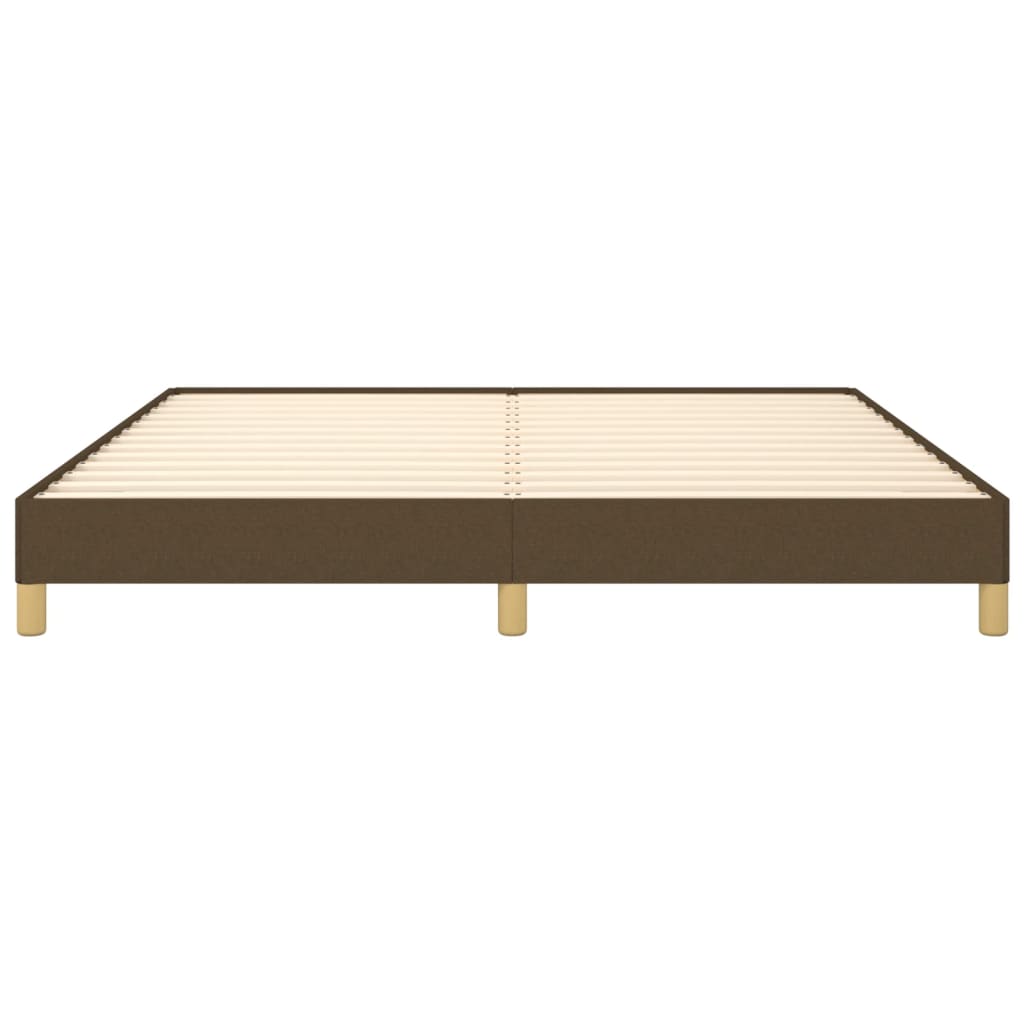 Cadre de lit sans matelas marron foncé 180x200 cm tissu - XIOS