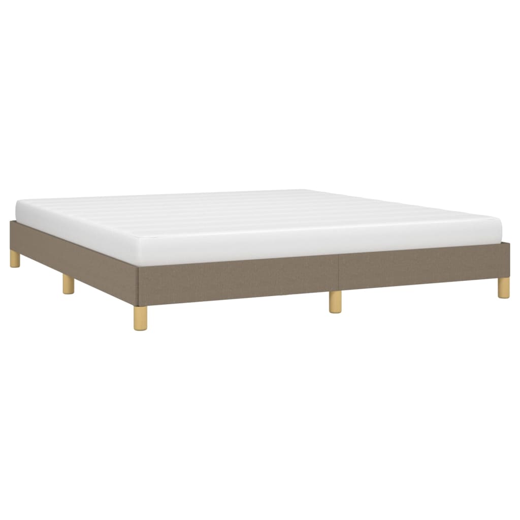 Cadre de lit sans matelas taupe 180x200 cm tissu - XIOS