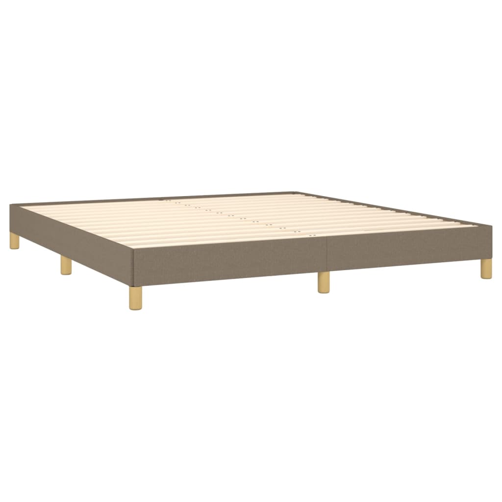 Cadre de lit sans matelas taupe 180x200 cm tissu - XIOS