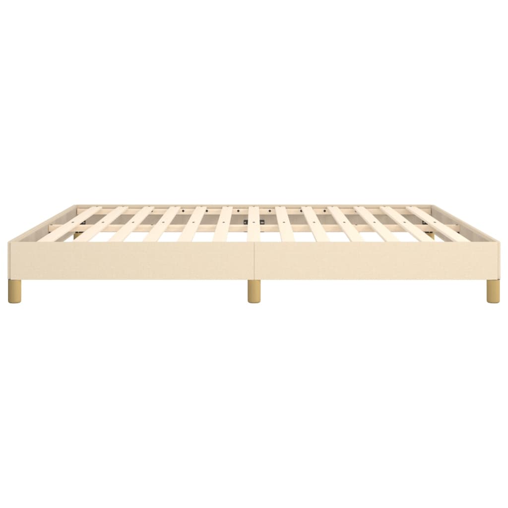 Cadre de lit sans matelas crème 180x200 cm tissu - XIOS