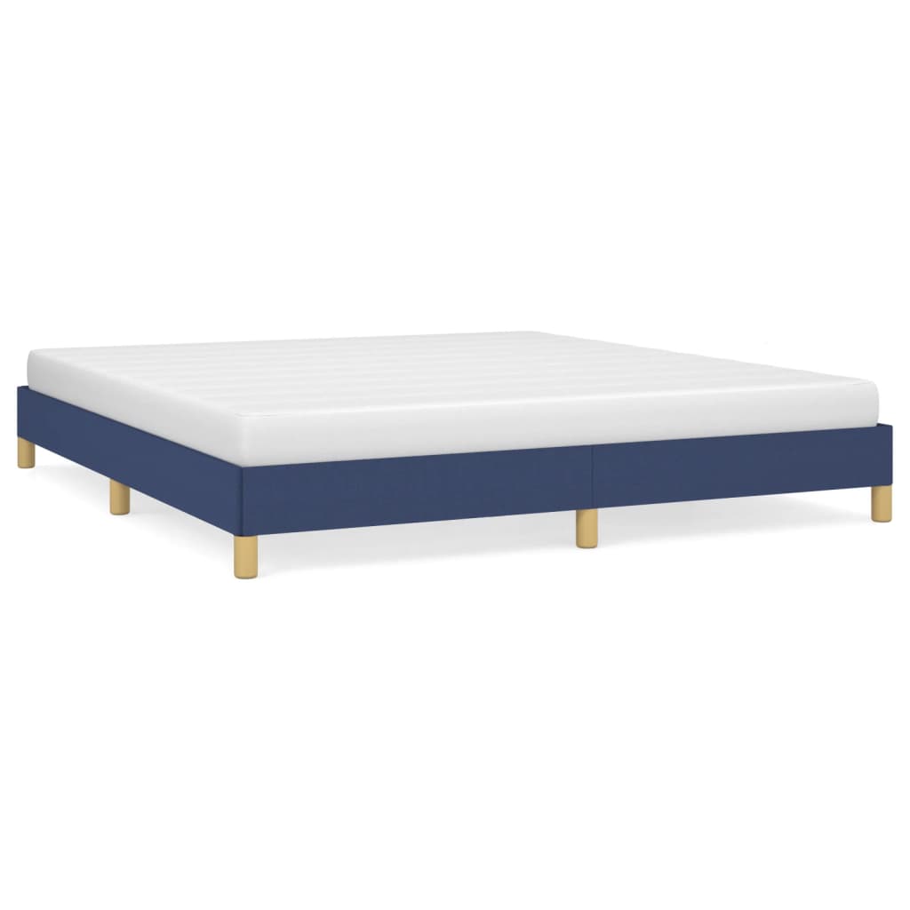 Cadre de lit sans matelas bleu 180x200 cm tissu - XIOS