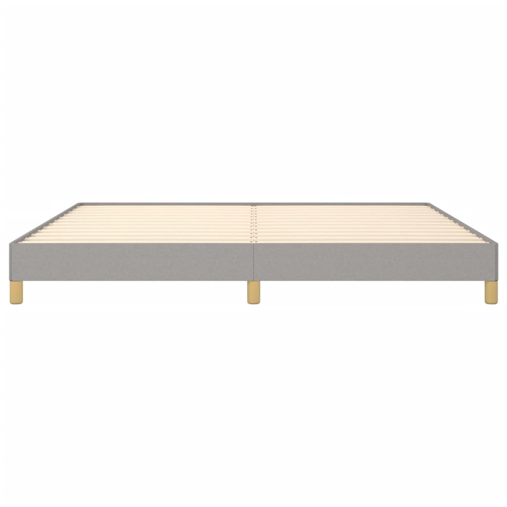 Cadre de lit sans matelas gris clair 200x200 cm tissu - XIOS