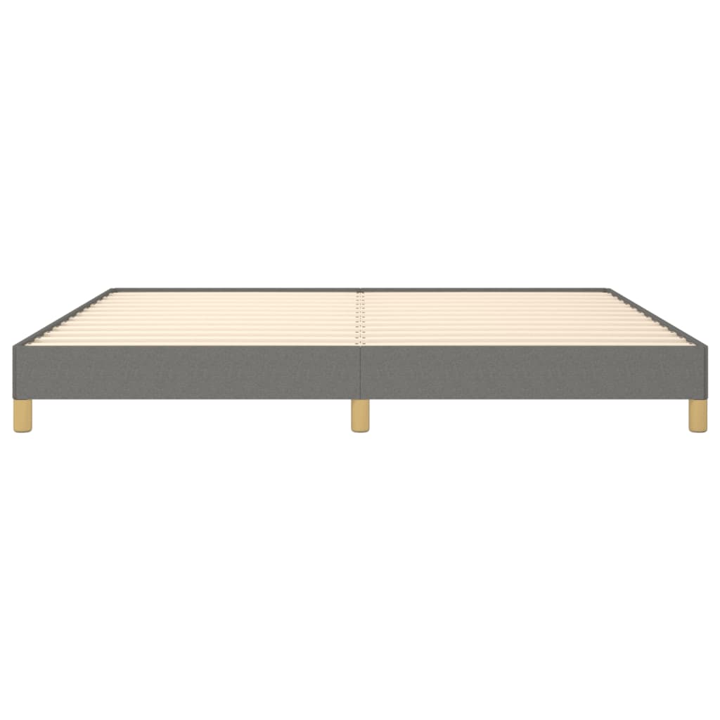 Cadre de lit sans matelas gris foncé 200x200 cm tissu - XIOS