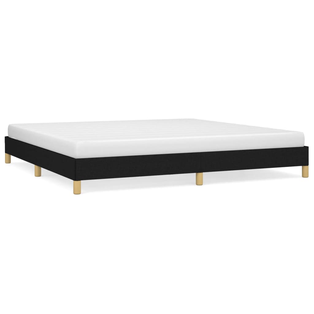 Cadre de lit sans matelas noir 200x200 cm tissu - XIOS