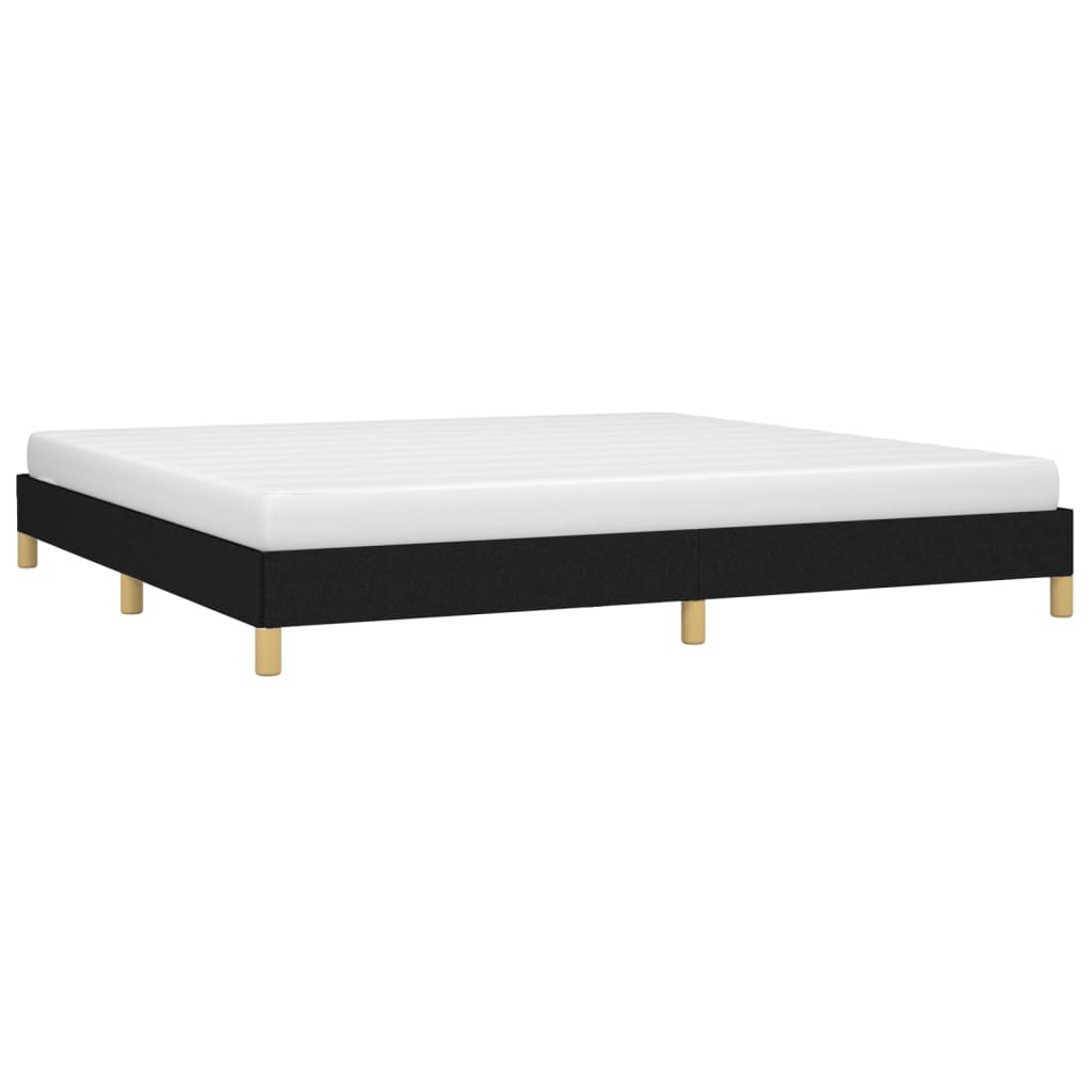 Cadre de lit sans matelas noir 200x200 cm tissu - XIOS