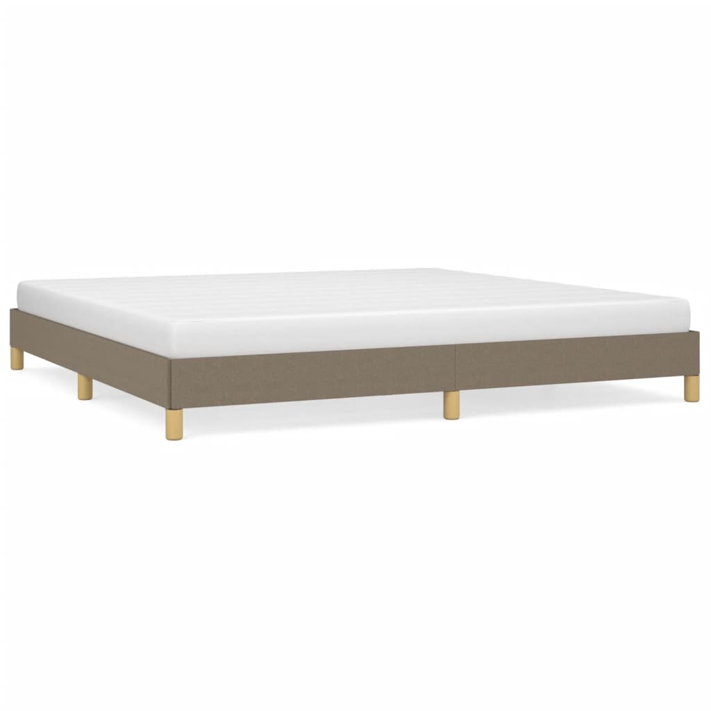 Cadre de lit sans matelas taupe 200x200 cm tissu - XIOS